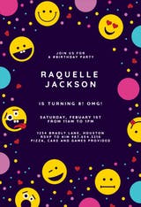 Emoji Confetti - Birthday Invitation